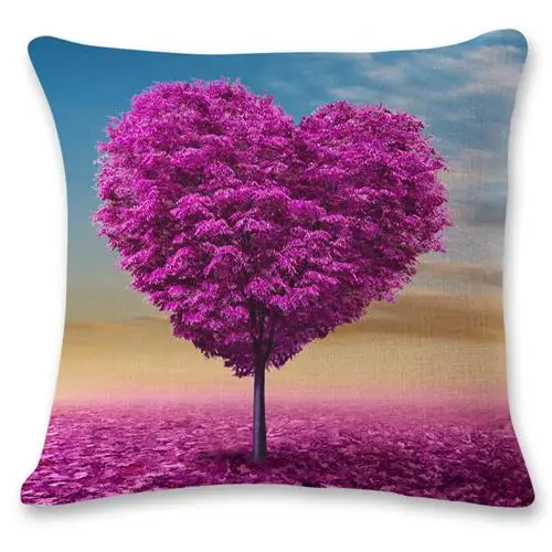 ADQKCLY наволочка для подушки с узором в виде сердца фиолетовое Дерево Бабочка портретная наволочка для дивана и сидения автомобиля наволочка домашний текстиль 1 шт - Цвет: 03