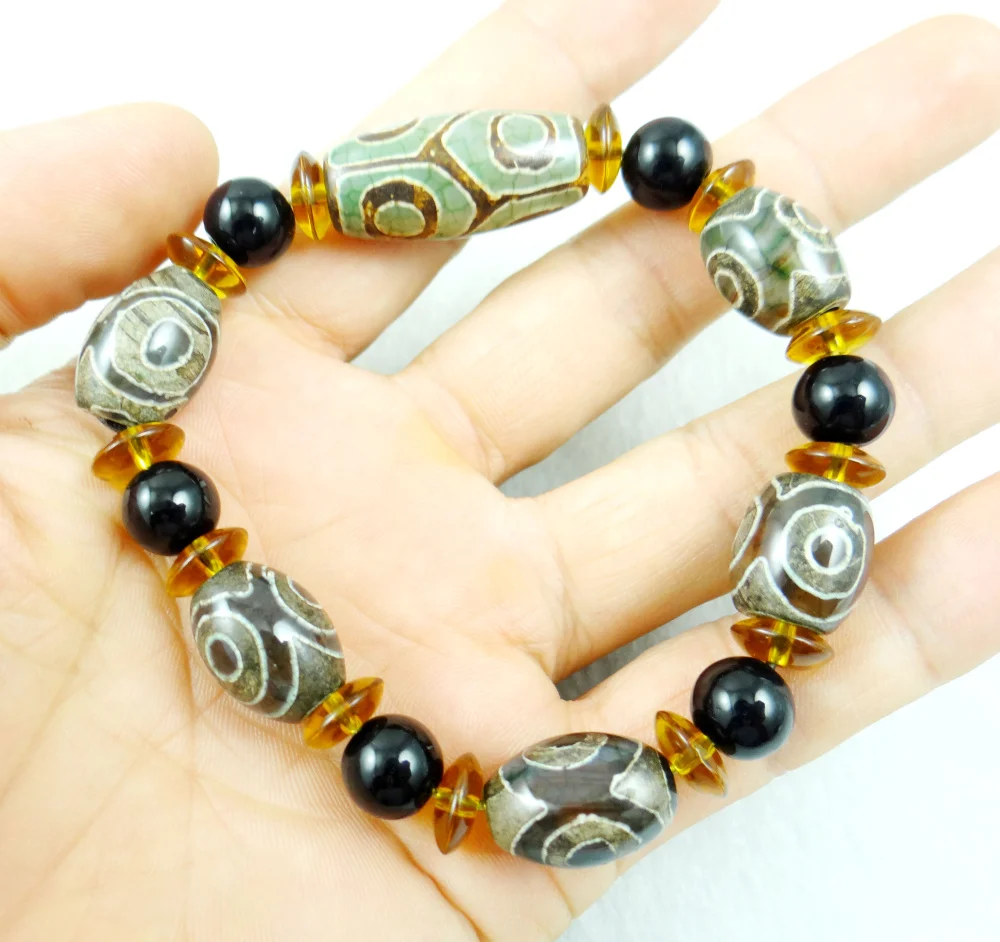 

Wholesale Multicolor Natural agates Tianzhu Beads Bracelets Tibetan Style Hand string Women Men gift Crystal Jewelry P38