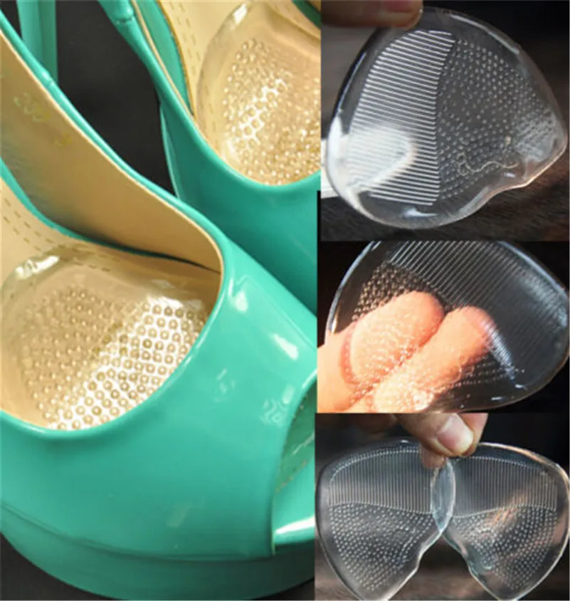 1Pair Silicone Shoe Pad Insoles Women's High Heel Elastic Cushion Protect Comfy Feet Palm Care Pads Shoe Accessories  Z09601(3)