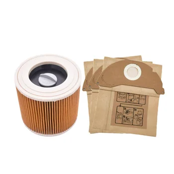 

Filter With Cap Dust Paper Bag For Karcher A2004 A2054 A2204 A2656 Wd2.250 Wet & Dry Vacuum Cleaners Parts