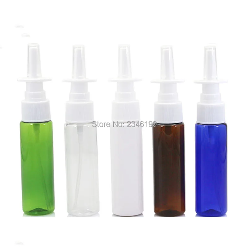 Plastic Bottle 30ml Straight Spray Bottle Transparent Medicine Packaging White Spray Bottle Plastic Brown Liquid Container (5)