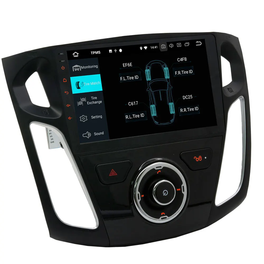 Best 9 inch 1024*600 4GB RAM Octa Core Android 8.0 Car DVD Multimedia For Ford Focus 3 2012-2015 Car Radio Bluetooth GPS Navigation 1