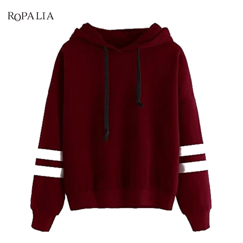 

Women Casual Pullovers Hoodies Sweatshirt Ladies Loose Straped Hoodies Tops