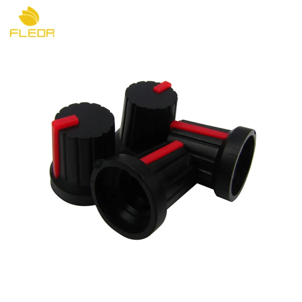 FLEOR 4 шт Белый/Красный Точка Пластиковая педаль эффектов для электрогитары ручки