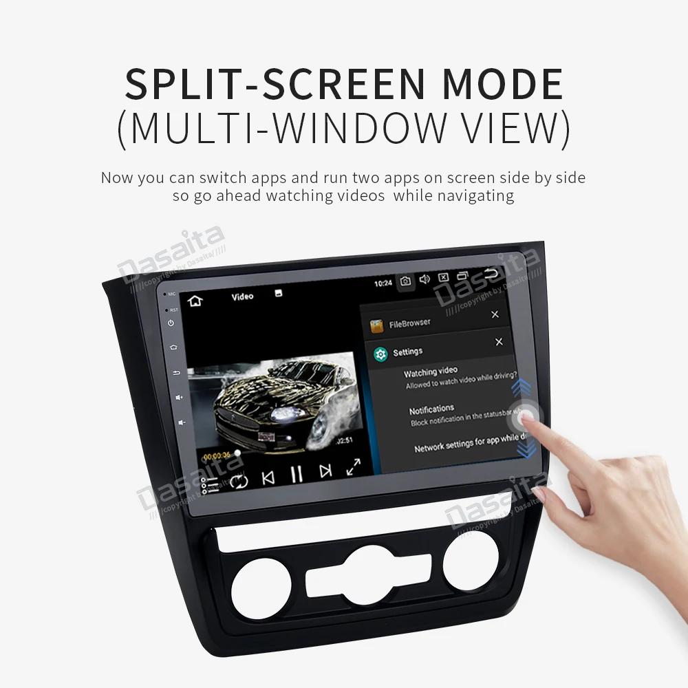 Perfect 10.2" IPS Screen Car Multimedia Player for Skoda Yeti Navigation 2014 with Android 9.0 Support Steering Wheel GPS Wifi 4G Lte 3