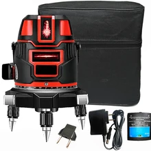 5 линий 6 точек красный лазерный уровень самонивелирующийся 360 горизонтальный и вертикальный крест супер мощный красный лазерный луч линии