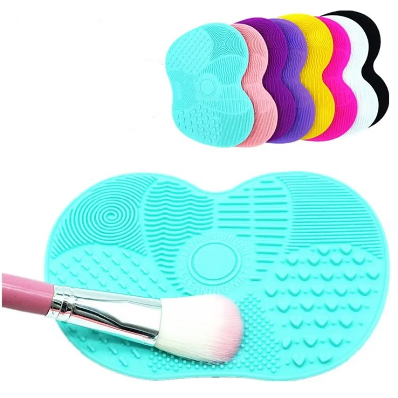 

1PC Silicone Makeup Brush Cleaning Mat Washing Tools Small Pad Sucker Scrubber Board Washing Cosmetic Brush Cleaner Tool