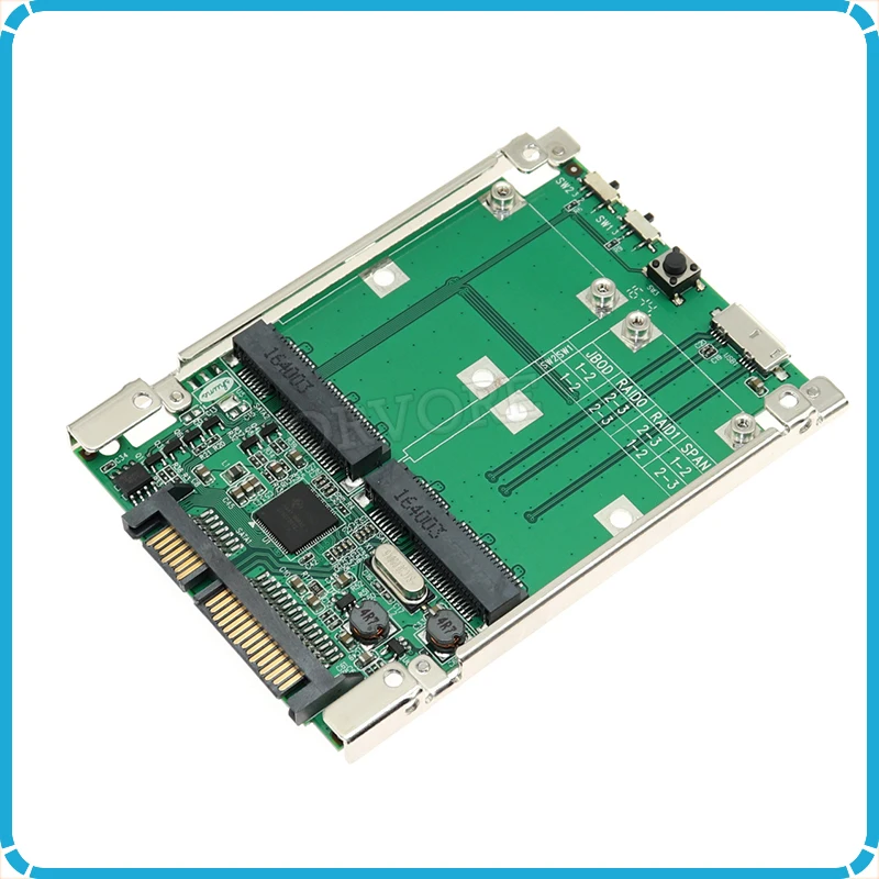 2 5 &quotSATA III двойной мини SATA USB 3 0 mSATA SSD Raid контроллер конвертер карт с кабелем|Платы