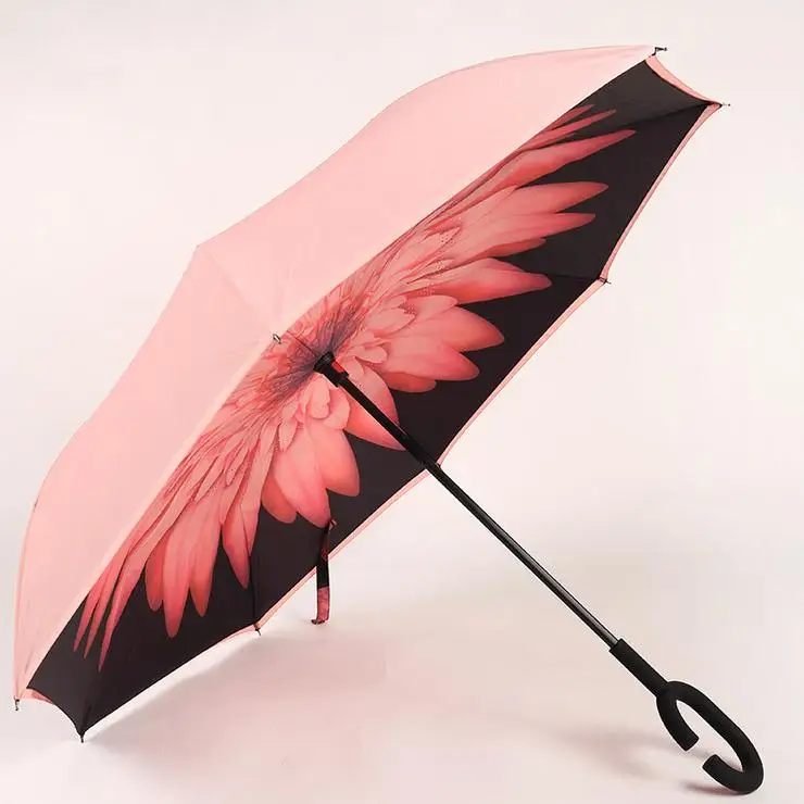 

Nanotechnology Umbrella Waterproof Smudge-proof Proof-oil Double Layer Reverse Open/Close In The Narrowest Space Car Umbrella