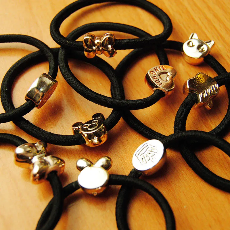 New Korean Hair Accessories For Women Black Elastic Hair Rubber Bands Girls Lovely Hair Ropes Ponytail Holder Tie Gums New Korean Hair Accessories For Women Black Elastic Hair Rubber Bands Girls Lovely Hair Ropes Ponytail Holder Tie Gums