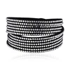 HOCOLE Trendy Rhinestone Leather Bracelets For Women Multilayer Wrap Crystal Bangles Bracelet Fashion Jewelry Female Party Gifts ► Photo 3/6
