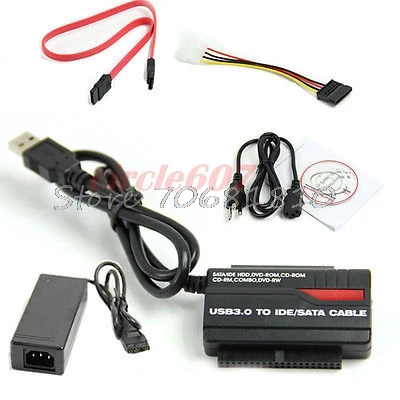 USB 3 0 to 2 5 3 5 HDD Hard Drive SATA IDE Adapter Converter Power