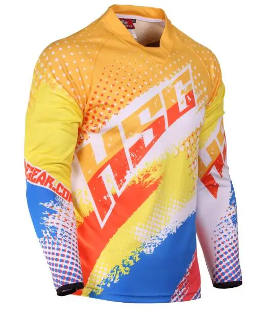 Новинка, футболка для мотогонок, длинный рукав, BMX DH, moto Jersey, moto cross jersey, для горного велосипеда, горного велосипеда, mtb jersey - Цвет: Send by picture 17