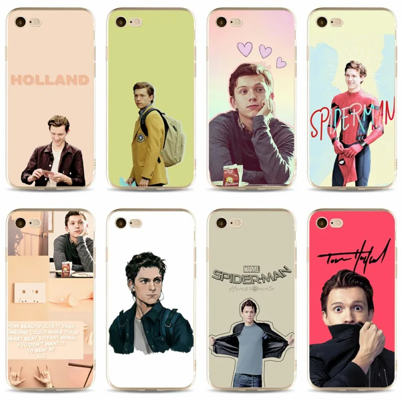 

Marvel Spider Man Tom Holland Cover high quality Soft Silicone TPU Phone Case For iPhone 5 5C 5S SE X 6 6S 6plus 7 7plus 8 8plus