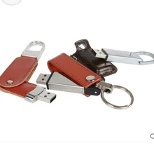 100pcs/lot Leather Pen Drive 4GB 8GB 16GB 32GB 64 GB USB Flash Drive memory stick u disk customized print LOGO