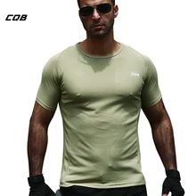Тактические CQB круглый воротник футболки Для мужчин открытый летний быстросохнущая футболка с короткими рукавами физическая подготовка футболка