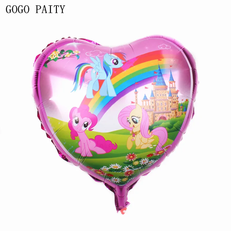 Алюминиевый воздушный шар GOGO PAITY 18 дюймов розовый в форме сердца с героями