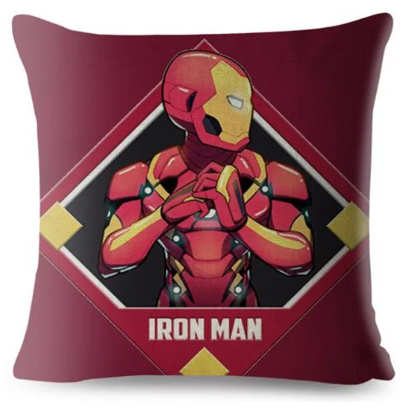 Америка аниме мультфильм Марвел Мститель подушка для дивана Дэдпул Супермен Человек-паук железная подушка в мужском стиле Декоративная