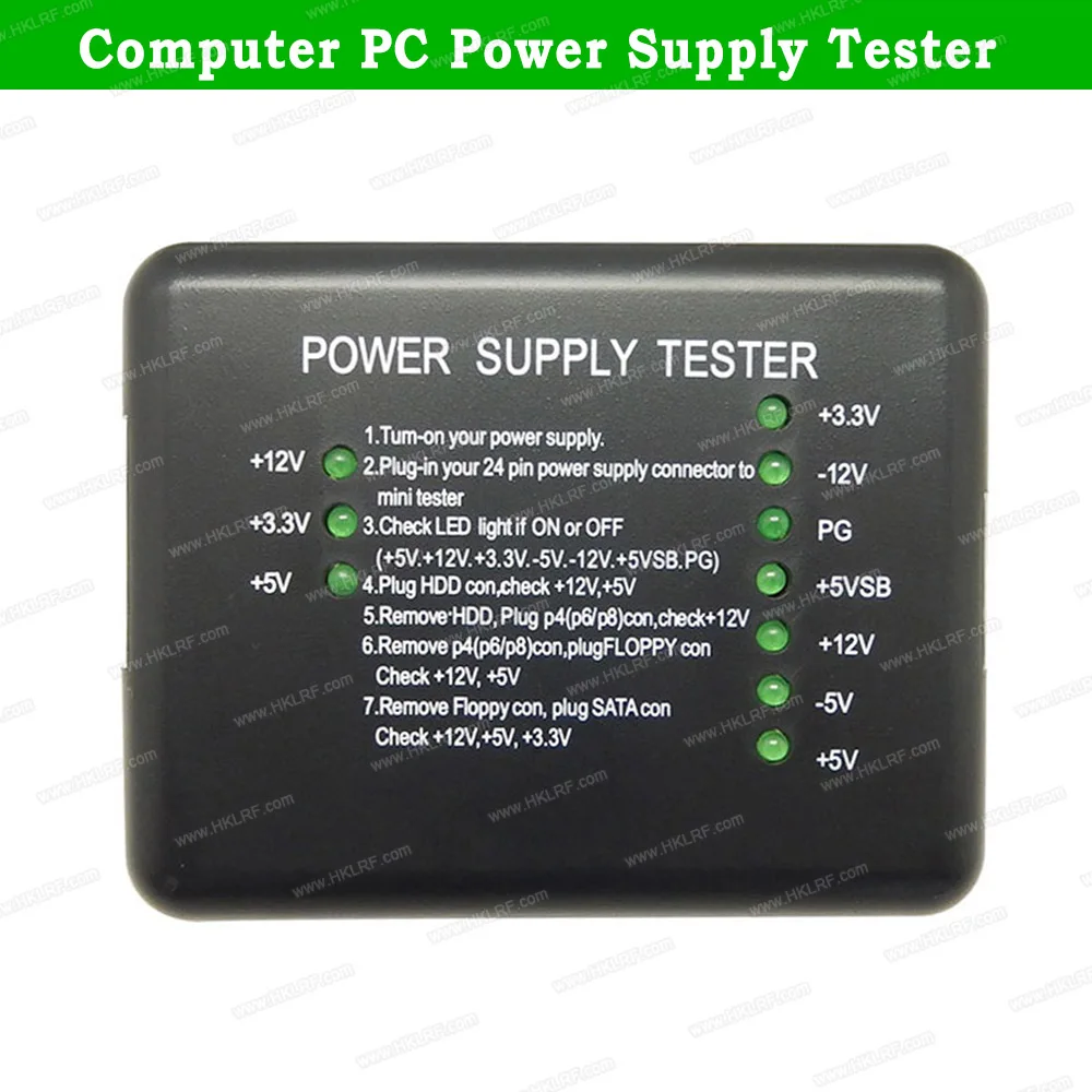

Power Supply Tester Checker LED 20/24 Pin for PSU ATX SATA HDD Tester Checker Meter Measuring for PC Computer
