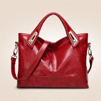 

Vintage Leather Handbags Shoulder Bags for Women 2019 Daily Shopping All-Purpose High Quality Casual Totes Handbag