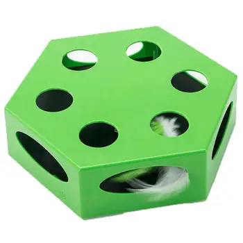 

Cat Toy Automatic Hexagonal Electric Cat Turntable Funny Cat Box Cat Catching Mouse Toy For Cat Pet Toy Supplies