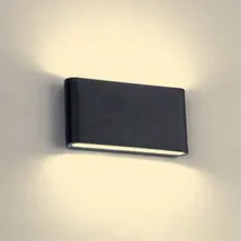 12 Вт Открытый водонепроницаемый вверх и вниз светодиодный крыльцо бра свет алюминиевая садовая настенная лампа для балкона прохода коридора ворота виллы настенный светильник