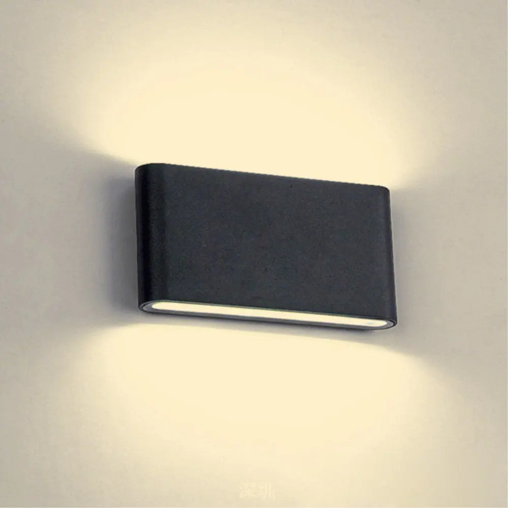 

12w Outdoor Waterproof UP and Down LED Porch Sconce Light Aluminum Garden Balcony Wall Lamp Aisle Corridor Villa Gate Wall Light