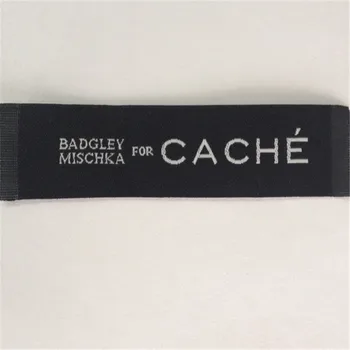 

Custom 2*9.4cm Brand Garment Woven Label for Clothing Main Label