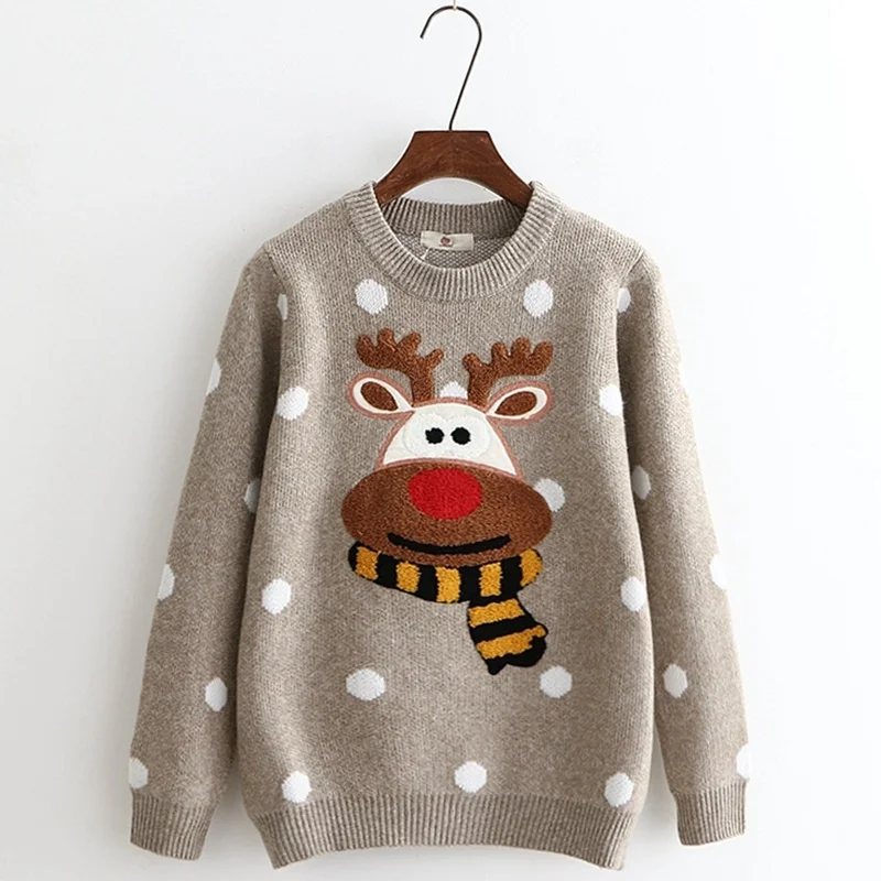 Sweater with deer Christmas jumper winter sweater pullovers female sweaters fashion 2018 women christmas sweater women KK2509 Sweater with deer Christmas jumper winter sweater pullovers female sweaters fashion 2018 women christmas sweater women KK2509