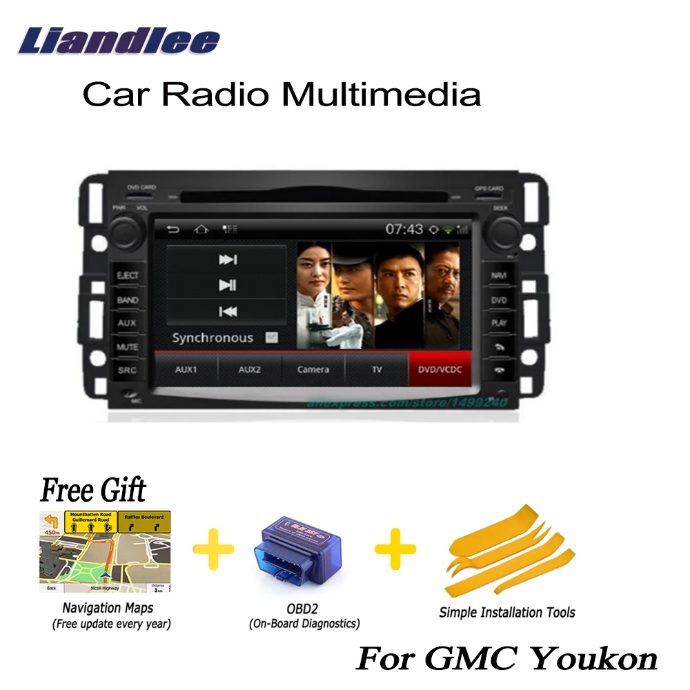 Top Liandlee For GMC Youkon 2007~2012 2din Car Android GPS Android navigation navi maps CD DVD palyer radio HD Screen OBD2 TV 0 Top Liandlee For GMC Youkon 2007~2012 2din Car Android GPS Android navigation navi maps CD DVD palyer radio HD Screen OBD2 TV 0