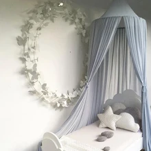 

Baby Bed Canopy Bedcover Round Mosquito Net Curtain Bedding Dome Tent Baby Room Decor Sleeping Toddler Infant Crib Netting