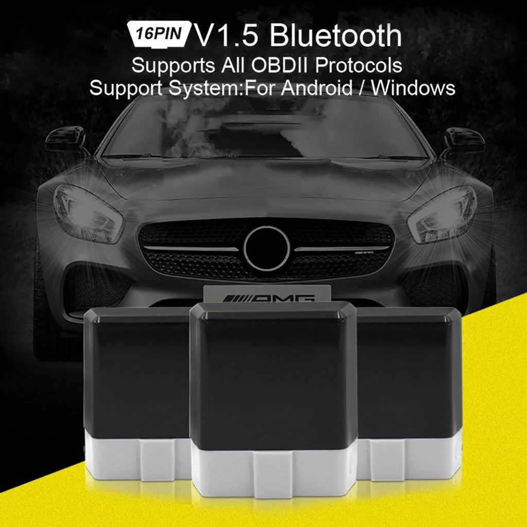 B02 V1.5 или B14 V1.5 или V08 V1.1 ELM327 16PIN OBD2 OBDII Bluetooth Авто сканер с диагностическим интерфейсом 3 размера высокого качества 0,8 - Цвет: B14 V1.5