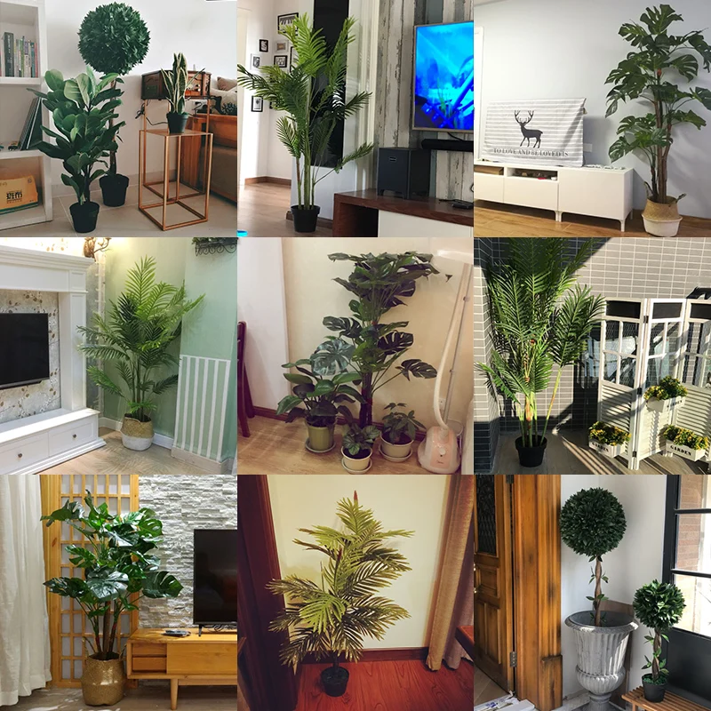 Продажа Северное большое зеленое растение имитация растения райская птица черепаха назад путешественник банановое дерево украшения в горшках