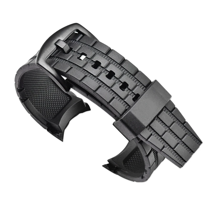 Watch Band Strap Pin Buckled PU Leather Wristwatch Bands Replacement Accessories For Casio Edifice Series EF-550/EF-523