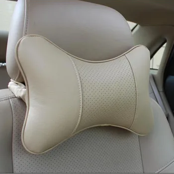 

2pc artificial leather burrowing car headrest supplies neck massager car safety pillow for Toyota Lexus