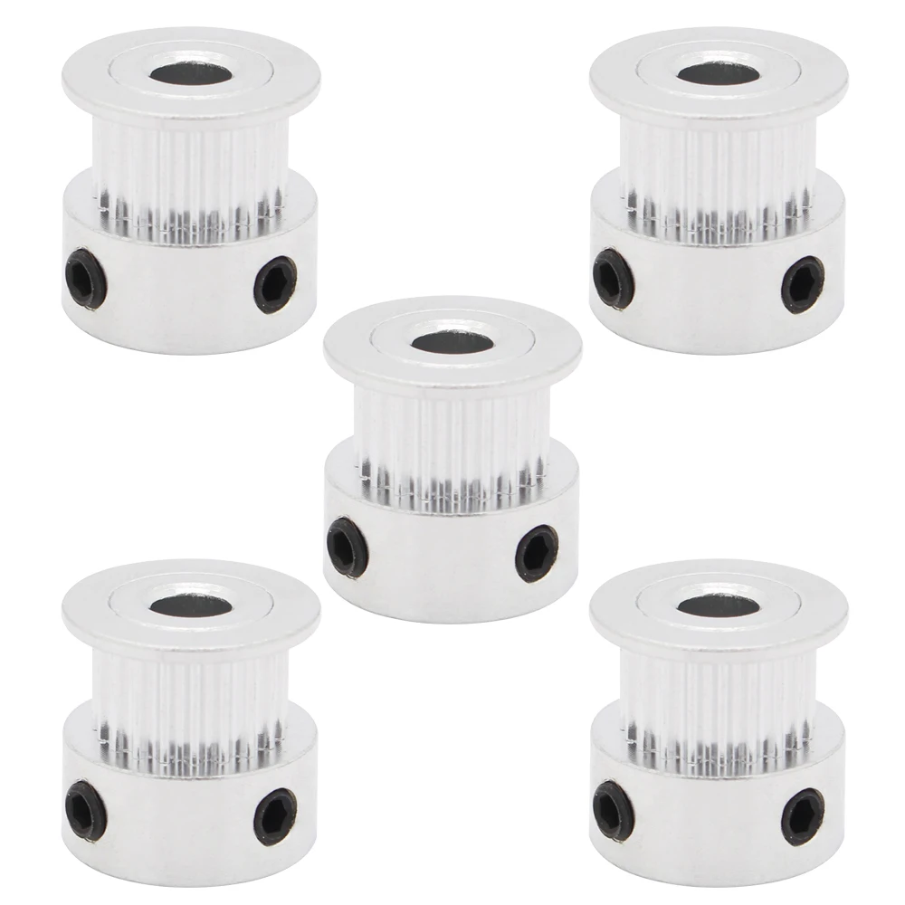 

5PCS GT2 20 tooth Bore 5mm Width 6mm Timing Pulley Aluminum 3D Printer Parts 2GT 20teeth Synchronous Wheel Gear with Screw