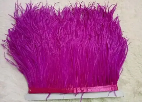 Ostrich feather trims 1 Yards/lot 10-15cm height fringes Mei red | Дом и сад