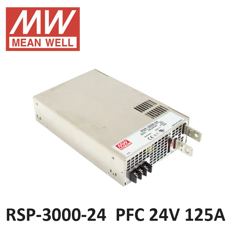 блок питания 24в Оригинал MEAN WELL RSP 3000 24 Вт 125A В выключатель PFC параллельно