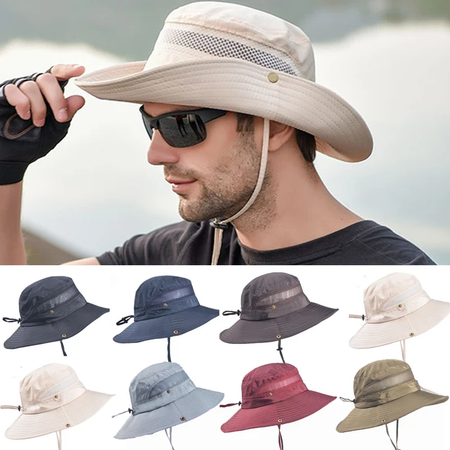 NEW Summer Mens Sun Hat Bucket Fishing Hiking Caps UV Protection