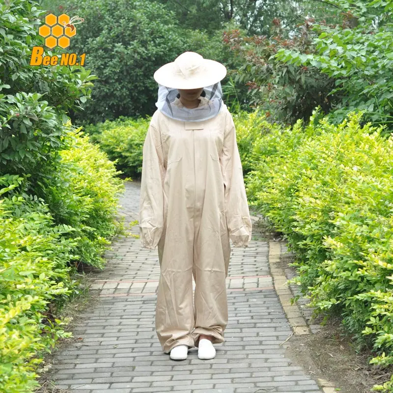 

BEE.NO.1 Beekeeping Jacket Veil Set Camouflage Smock Equipment Supplies Anti-bee Protective Safety Clothing Bee Suit Coveralls