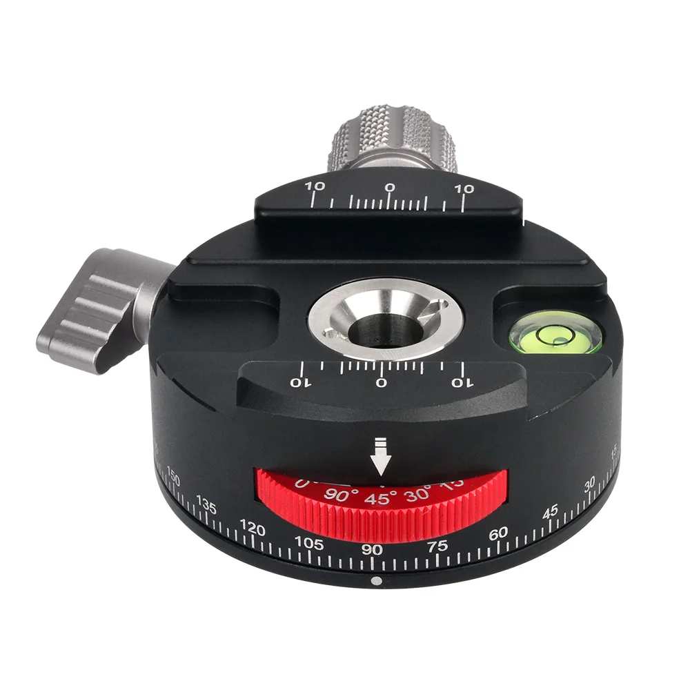 Aluminum Alloy Panoramic Ball Head Tripod Head with Indexing Rotator AS Type Clamp