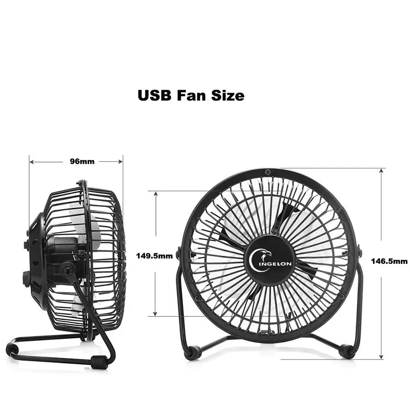 Ingelon USB Fan Mini portable Fans Table Desk Personal Black Blue Green gadgets Dropshipping for Notebook (5)
