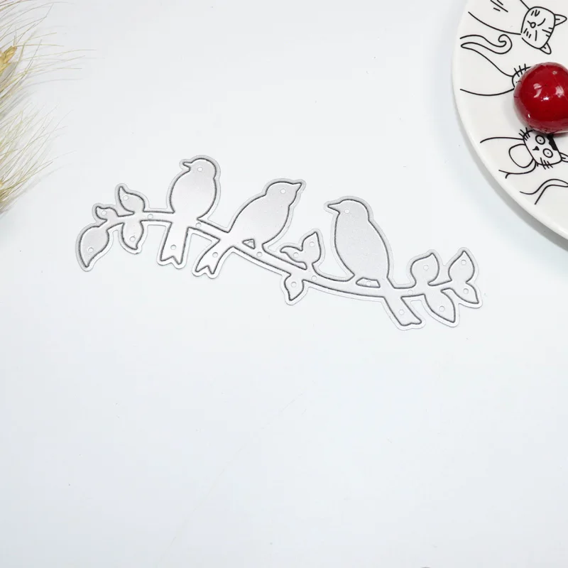  Sing bird tree branches metal cutting dies Scrapbook Card frame envelope decorative steel stencil i - 32847764373