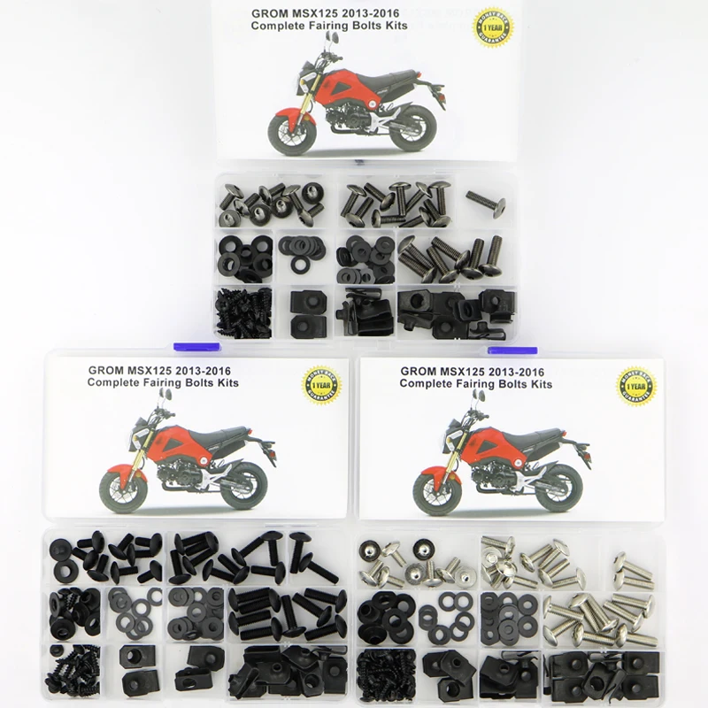 

For HONDA GROM MSX125 2013 2014 2015 2016 Complete Fairing Kit Motorcycle Full Fairing Bolts Kit OEM Style Steel Screws Clips