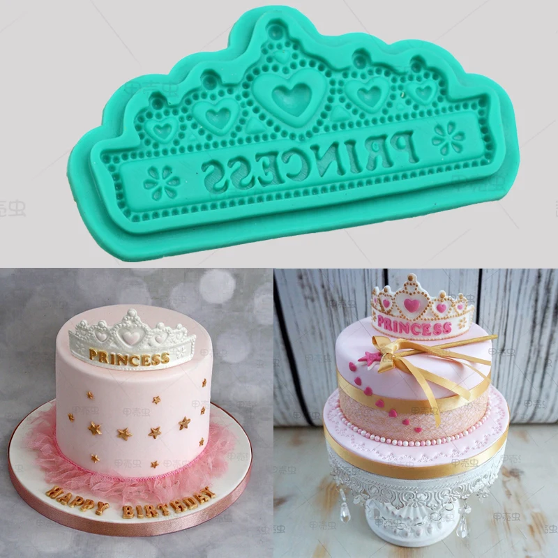 

NEW Cake Decoration tools pearl Princess Crown Silicone mold baking Confectionery tools for decorating cakes cozinha 2608