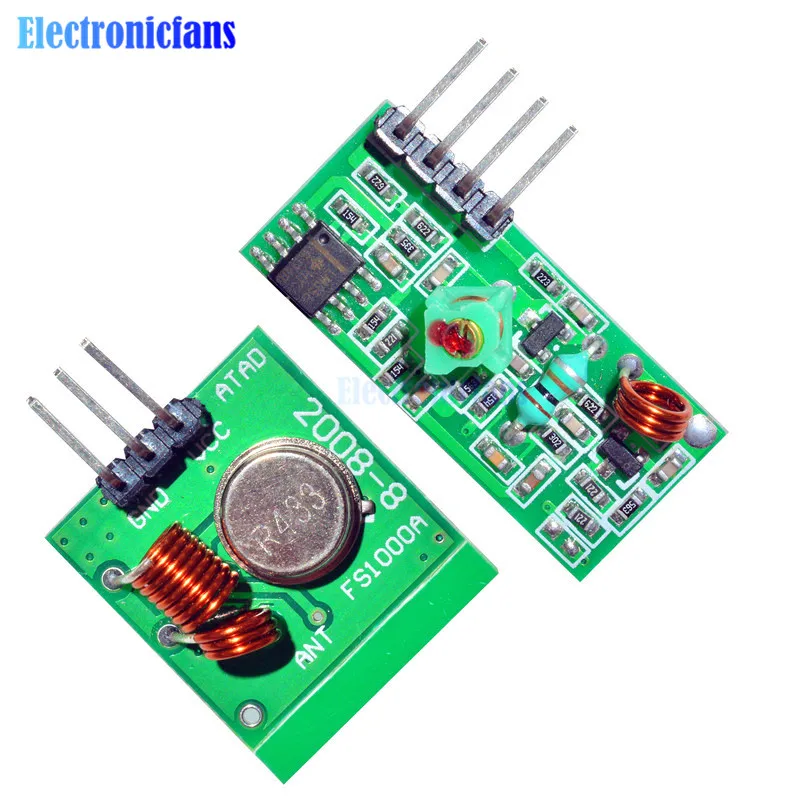 

433Mhz RF Wireless Module Transmitter Receiver Link Kit 5V DC For Arduino Raspberry Pi /ARM/MCU WL