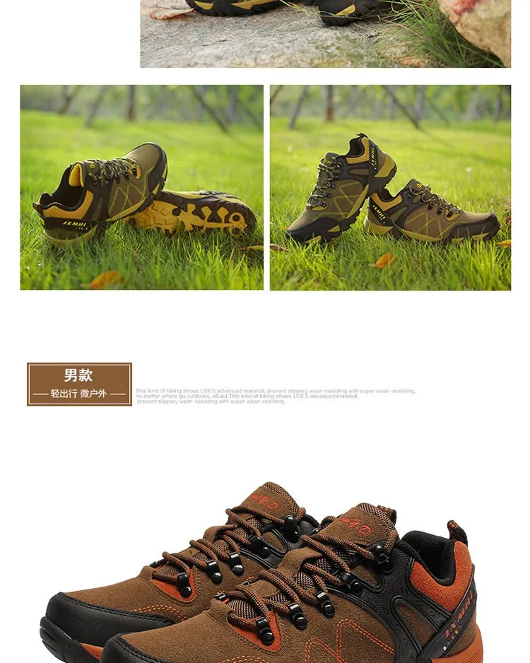 Мужская и женская походная Уличная обувь мужские ботинки кожаная обувь альпинистская Треккинговая водонепроницаемая Спортивная дышащая обувь осень