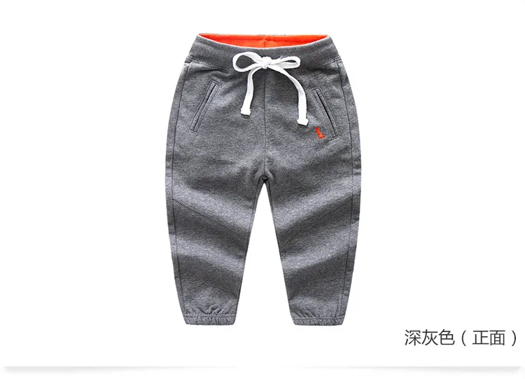 2018 Spring Autumn Casual 2 3 4 5 6 7 8 9 10 Years Solid Color Cotton Drawstring Child Baby Kids Boys Sports Long Trousers Pants (16)
