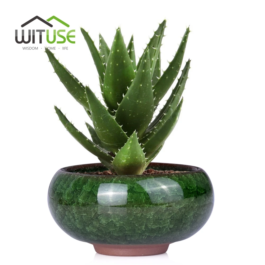 

WITUSE Best Price! small ceramic succulent plant pots flower planter secretaire garden decors