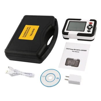 

HT-2000 Desktop Carbon Dioxide Data logger Gas Detector Analyzer Monitor LCD/PC Dioxide Air Temperature Humidity Logger Meter